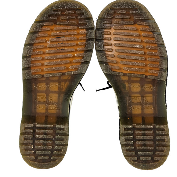 Dr Doc Martens Zavala white leather lace up ankle combat boots Ladies size 5 US - Picture 7 of 12